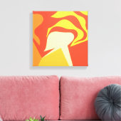 The Bright Unknown Yellow Abstract Canvas Print キャンバスプリント (インサイチュ (リビング))