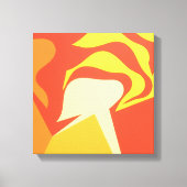 The Bright Unknown Yellow Abstract Canvas Print キャンバスプリント (正面)