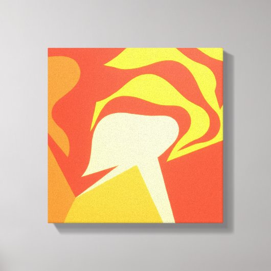 The Bright Unknown Yellow Abstract Canvas Print キャンバスプリント (正面)
