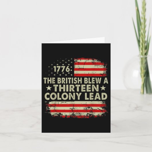 The British Blew A 13 Colony Lead Funny 4th Of Jul カード (正面)