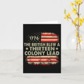 The British Blew A 13 Colony Lead Funny 4th Of Jul カード (黄色い花)
