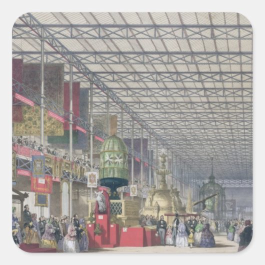 The British Nave of the 素晴らし Exhibition, 1851 (co) スクエアシール (正面)