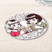 the Bubbling Sisters ラウンドペーパーコースター (アングル)