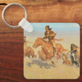 The Buffalo Runners, Big Horn Basin by Remington キーホルダー (正面)