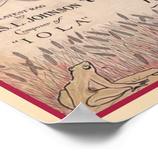 The Bug 1909キスをする Ragtime Sheet Music ポスター (角)