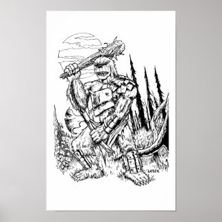 "The Bugbear" -イラストレーションby Tracy Lesch ポスター