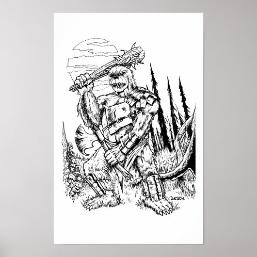 "The Bugbear" -イラストレーションby Tracy Lesch ポスター (正面)