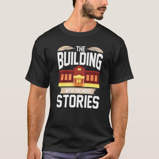The Building With The Most Stories Library Book  1 Tシャツ (正面)