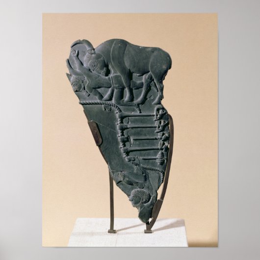 The Bull Palette, from Abydos, c.3500-3100 BC ポスター (正面)