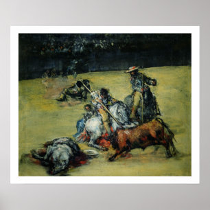 The Bullfight, c.1825 (キャンバス上の油) ポスター