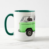 The Bunbrary Blog Bunny Bus Mug Green マグカップ (左)