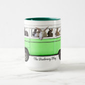 The Bunbrary Blog Bunny Bus Mug Green マグカップ (中央)