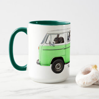 The Bunbrary Blog Bunny Bus Mug Green マグカップ
