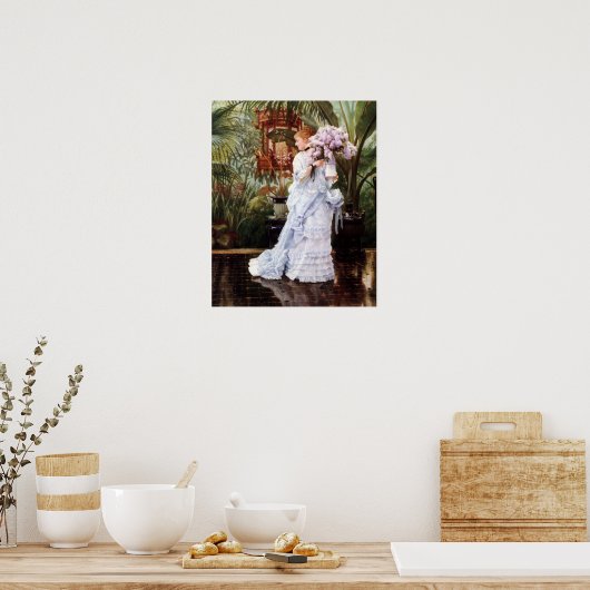 The Bunch of Lilacs by James Tissot ポスター (キッチン)