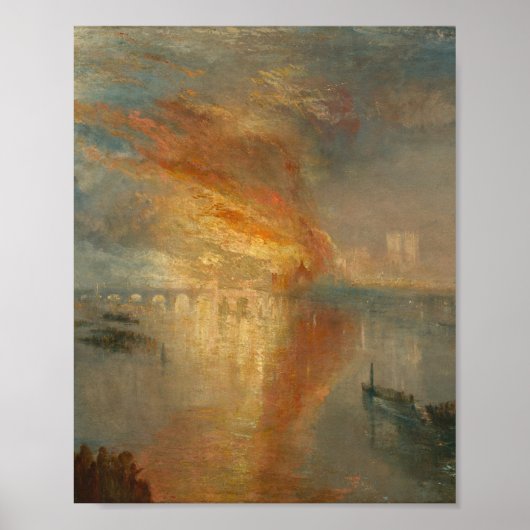 The Burning of the Houses of Parliament - Turner ポスター (正面)