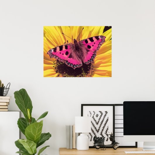 The Butterfly is a Flying Flower ポスター (ホームオフィス)