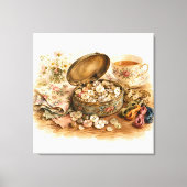 The Button Tin Stretched Canvas Print キャンバスプリント (正面)