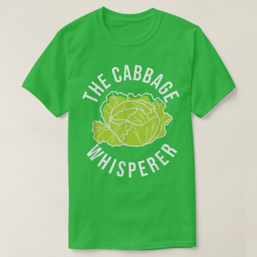 The Cabbage Whisperer Funny Cabbage Farmer Tシャツ (デザイン正面)