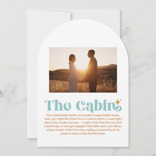 The Cabin Table Number 招待状 (裏面)