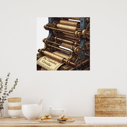 The Camelot Circular: Intricate Printing Press ポスター (キッチン)