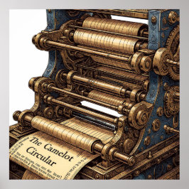 The Camelot Circular: Intricate Printing Press ポスター