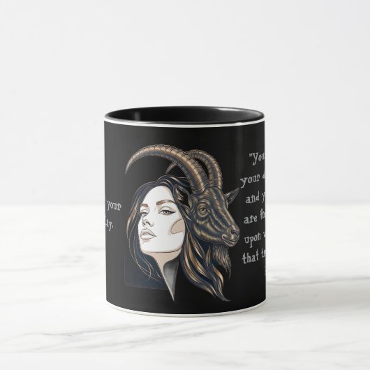 The Capricorn Lady: Luxury Two-Tone Mug マグカップ (中央)