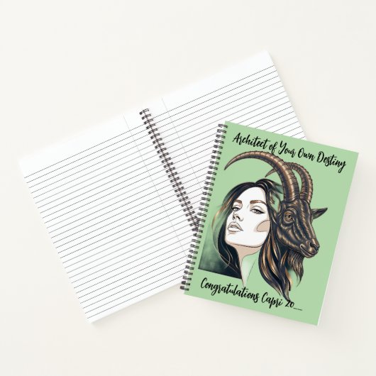 The Capricorn Lady: Premium Handcrafted Custom ノートブック (内部)