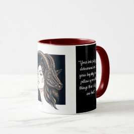 The Capricorn Lady: Sophisticated Two-Tone Mug マグカップ