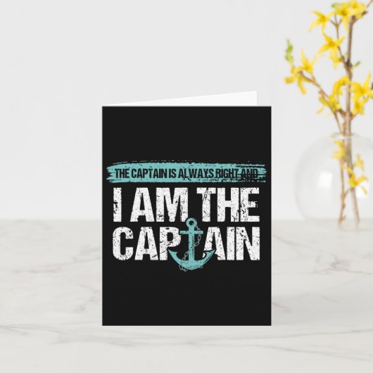 The Captain Is Always Right - Fun Boot Captain Gif カード (黄色い花)