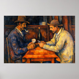 The Card Players by Paul Cezanne ポスター