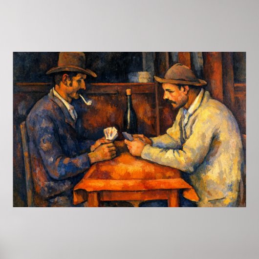 The Card Players by Paul Cezanne ポスター (正面)