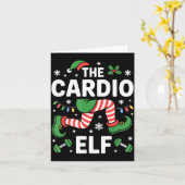 The Cardio Elf Funny Fitness Christmas Gym Workout カード (黄色い花)