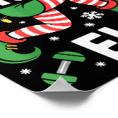 The Cardio Elf Funny Fitness Christmas Gym Workout ポスター (角)