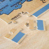 The Caribbean Map 11x14 Jigsaw Puzzle ジグソーパズル (側面)