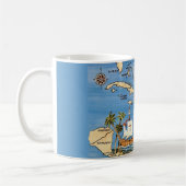 The Caribbean Map Mug コーヒーマグカップ (左)