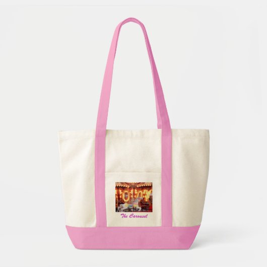 'The Carousel' Canvas Pocket Tote Bag トートバッグ (正面)