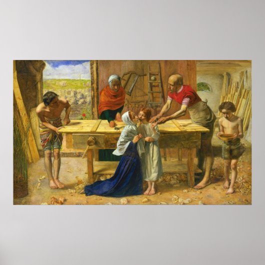 The Carpenter's Shop by John Everett Millais ポスター (正面)