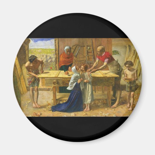 The Carpenter's Shop by John Everett Millais マグネット (正面)