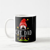 The Cat Dad Gnome Christmas Matching For Men Women コーヒーマグカップ (左)