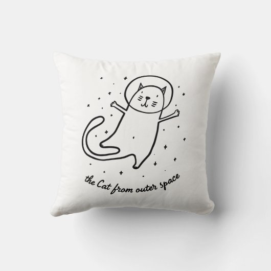 The Cat From Outer Space Decorative クッション (裏面)