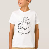 The Cat From Outer Space Funny Astronaut Kitty Tシャツ (正面)