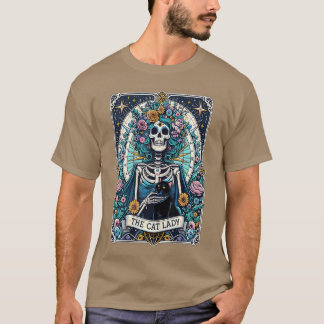 The Cat Ladyarot Card Skeleton Cat Mom Cat Lover f Tシャツ