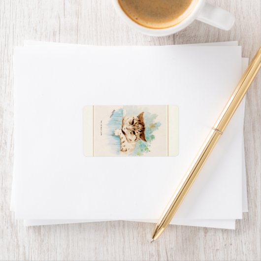 The Cat Nightor by Louis Wain ラベル (インサイチュ)