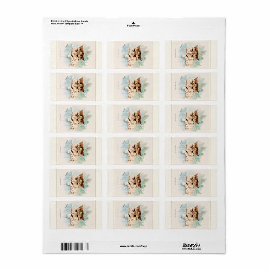 The Cat Nightor by Louis Wain ラベル (フルシート)