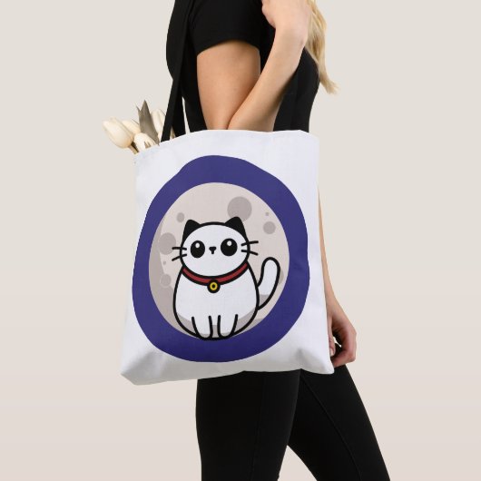 The Cat on The Moon Bag トートバッグ (クローズアップ)