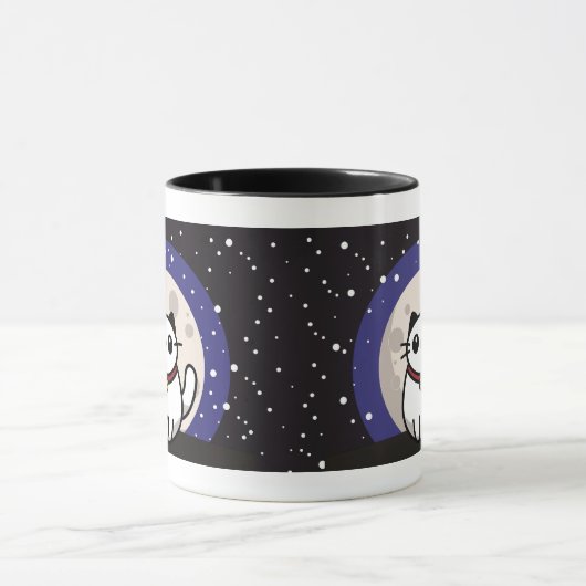 The Cat on the Moon Mug マグカップ (中央)