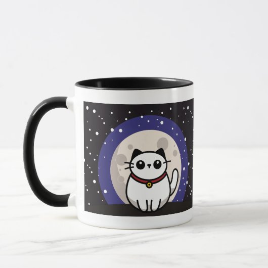 The Cat on the Moon Mug マグカップ (左)