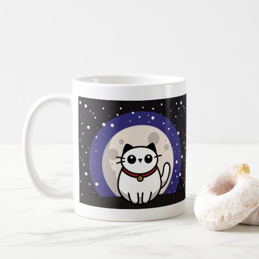 The Cat on the Moon Mug マグカップ (ドーナツ)