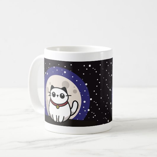 The Cat on the Moon Mug マグカップ (正面左)