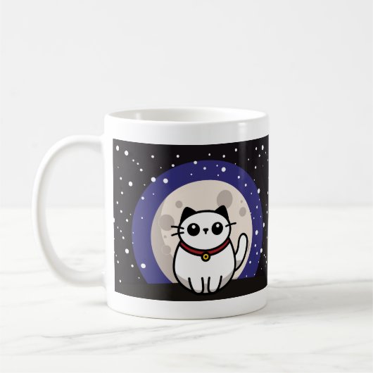 The Cat on the Moon Mug マグカップ (左)